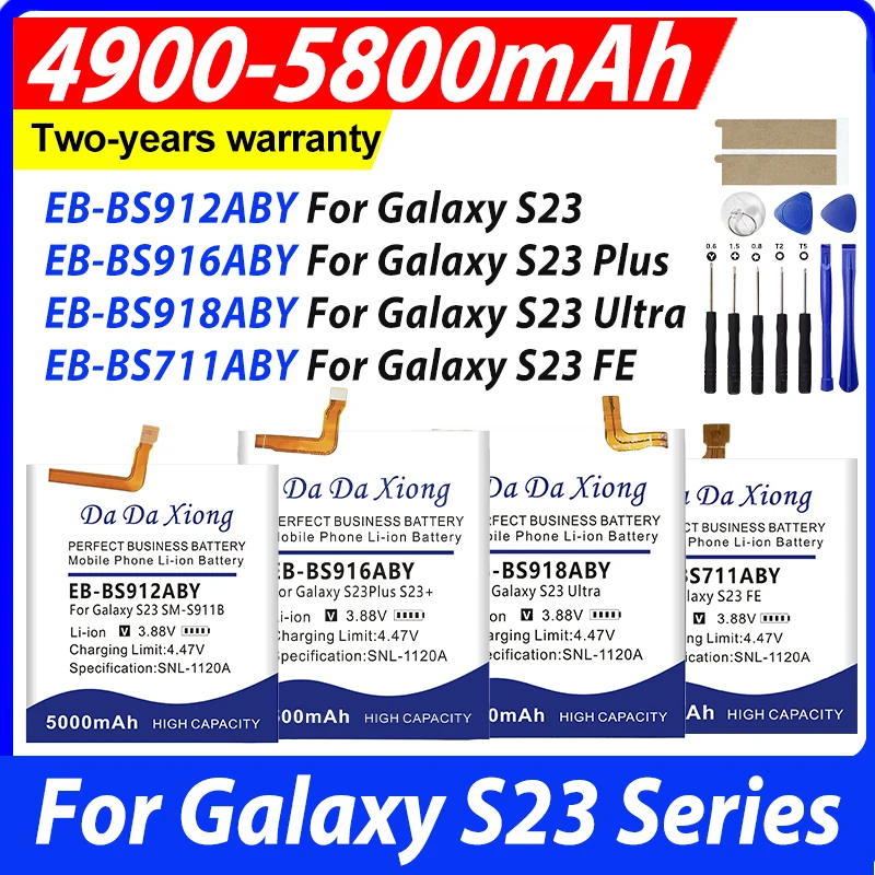 

EB-BS918ABY EB-BS916ABY EB-BS912ABY EB-BS711ABY BATTERY For Samsung Galaxy S23/S23Plus S23+ /S23 Ultra 5G/S23 FE Phone Batteries
