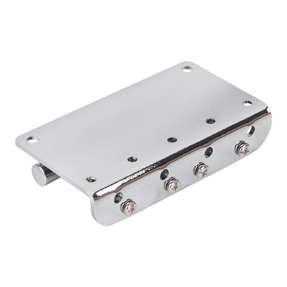 Gearlly 4-Saiten-Bassbrücke, Hardtail, feste Brücke mit oberer Beladung, kompatibel mit Jazz Bass und Precision Bass Gitarren, Chromzubehör – Detail 8
