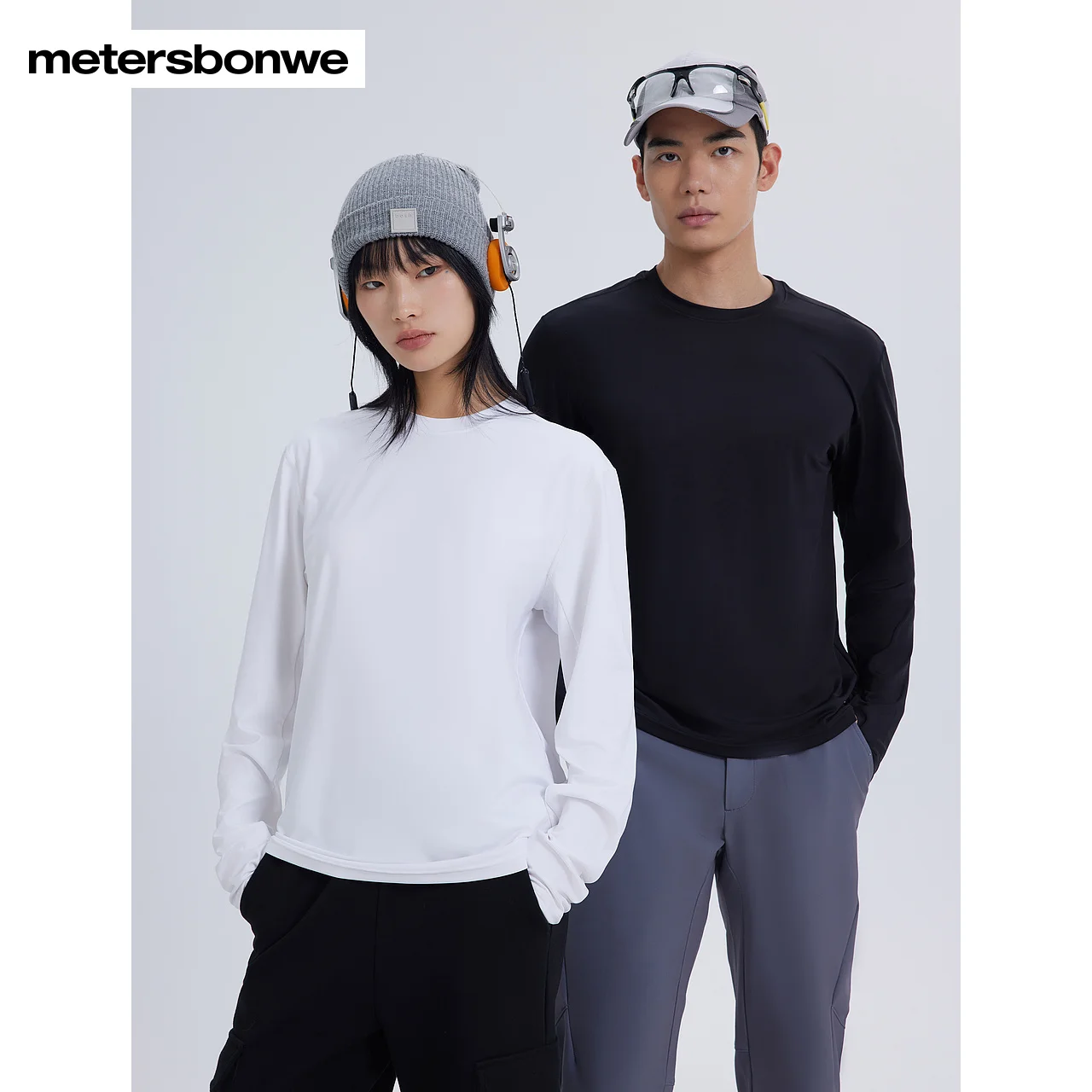 Metersbonwe-Men And Women's Outdoor Quick Drying O-Neck Long Sleeve T-Shirt Excellent Moisture Absorption Tops  Sport Perennial