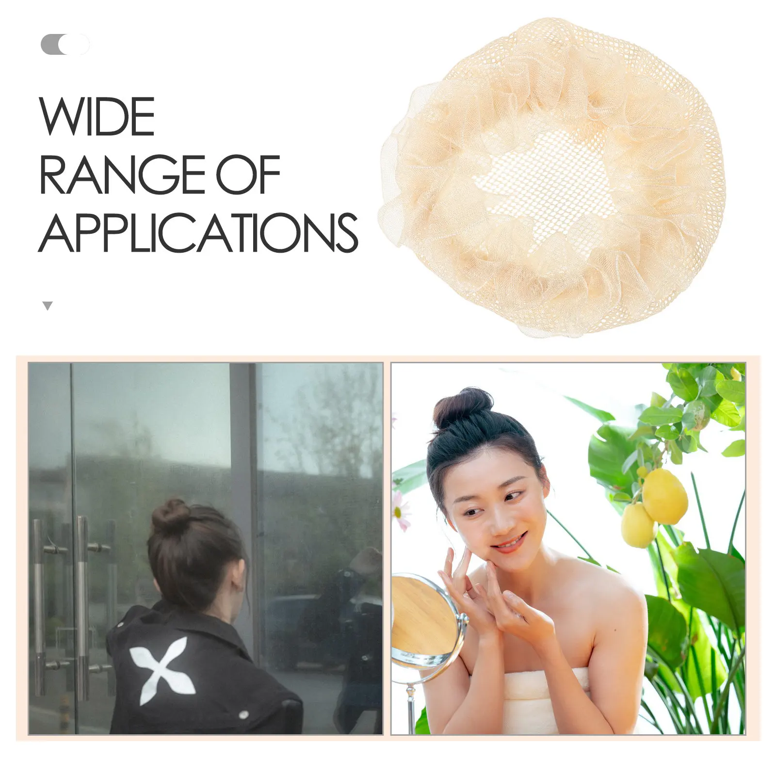 10Pcs Elastic Hair Nets Ballet Bun Covers Beige Lace Dance Accessories Hair Net for Girls Ballet Hairstyle Elastic Hairnet