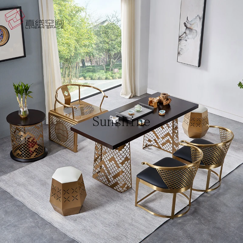 

Light luxury creative kung fu tea table Modern simple household tea table