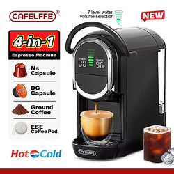 CAFELFFE 4in1 Capsule Coffee Machine Hot/Cold Multiple Espresso Cafetera Cappuccino Coffee Maker Dolce Gusto Nespresso Powder 19