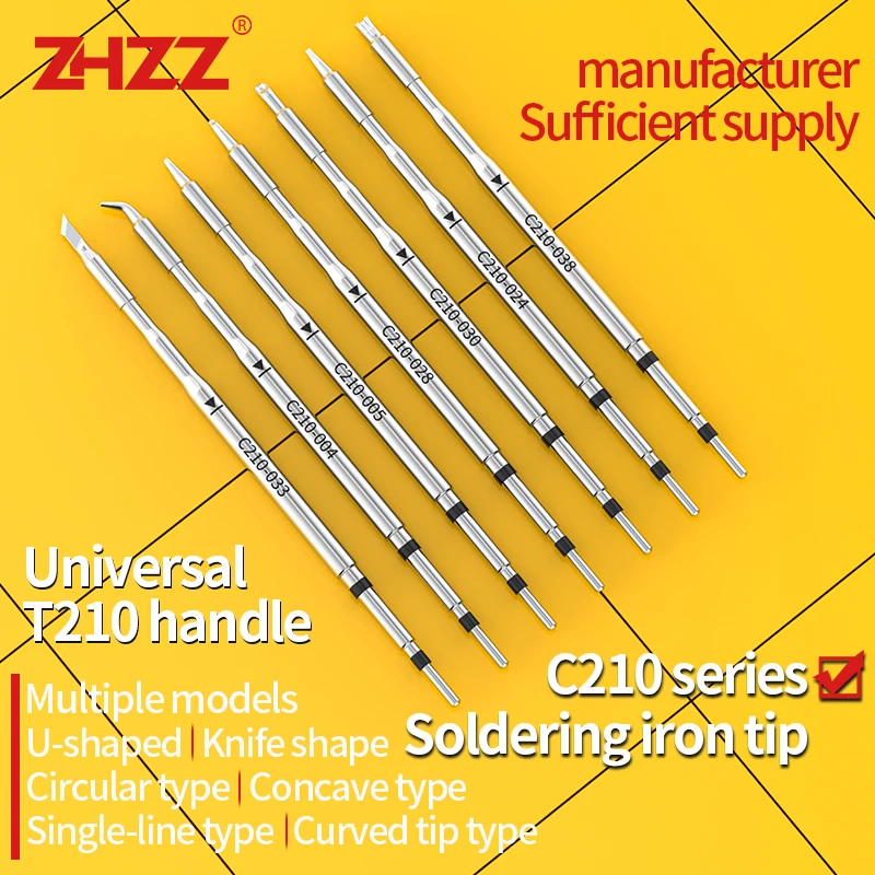 

Universal JBC C210 Soldering Iron Tips C210-018/024/028/030/033/038/010/021/023/031/006/004/005 for JBC T210 Replacement Head