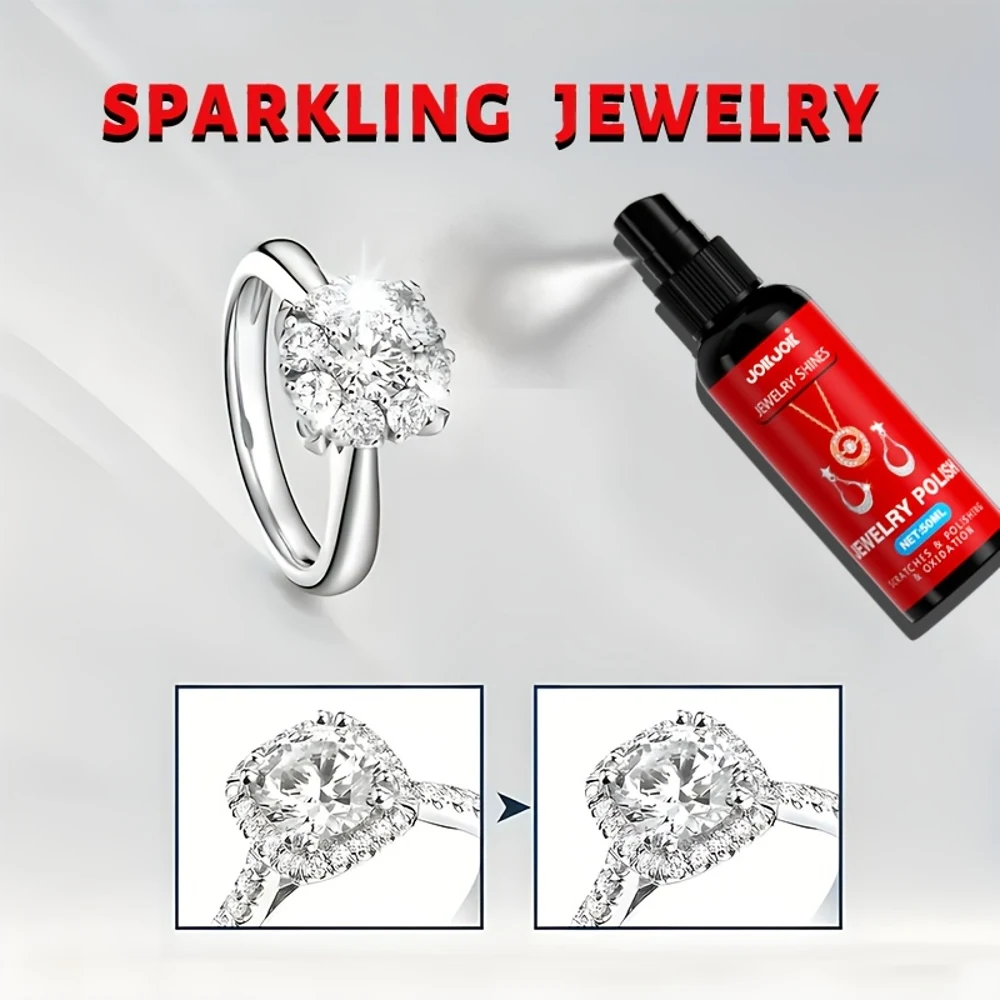 JOKJOK Premium Jewelry Polish Spray - Quickly Restores Shine to Silvery Bracelets, Golden Necklaces, Diamond Rings & Earrings -