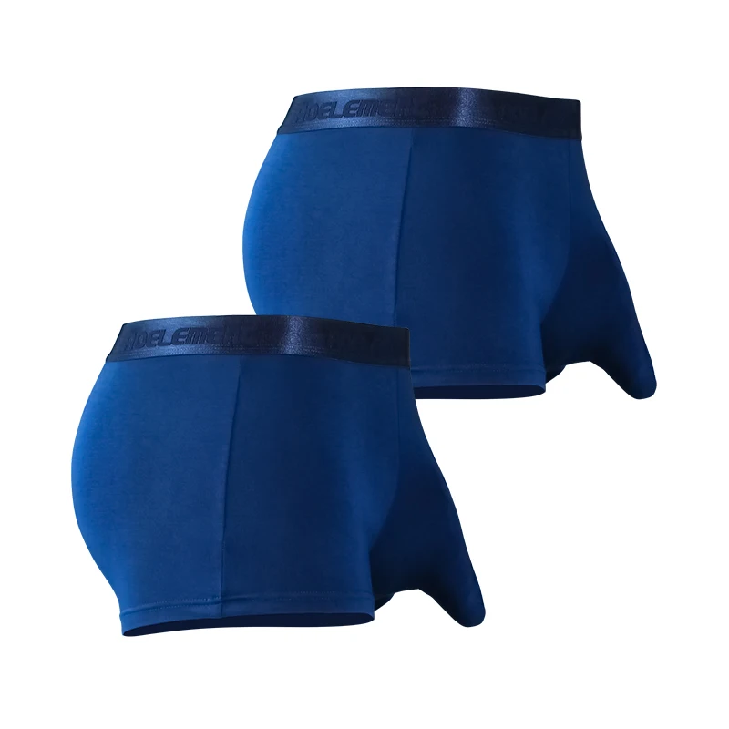 2PCS Bullet split underwear for men, Modal scrotal support, ice silk feel, summer thin rhinoceros breathable and moisture-proof