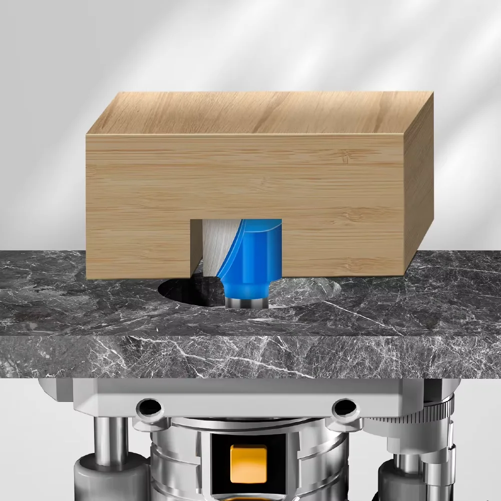JGZUI 1pc 8mm Cleaning Bottom Engraving Bit Solid Carbide Router Bit Woodworking Tools CNC Milling Cutter Endmill for Wood