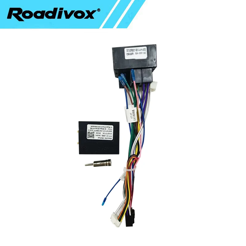 Adaptador de Cable de alimentación de 16 pines para Audio de coche, DVD, Android, con caja Canbus para fiat scudo 2010 Bravo, arnés de cableado de alimentación, conector ISO