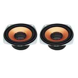 2 PCS/lot 3 Inch Bass Speaker Square 4 Ohm 10W Midrange Woofer DIY BT Subwoofer Loudspeaker For Home Sound System