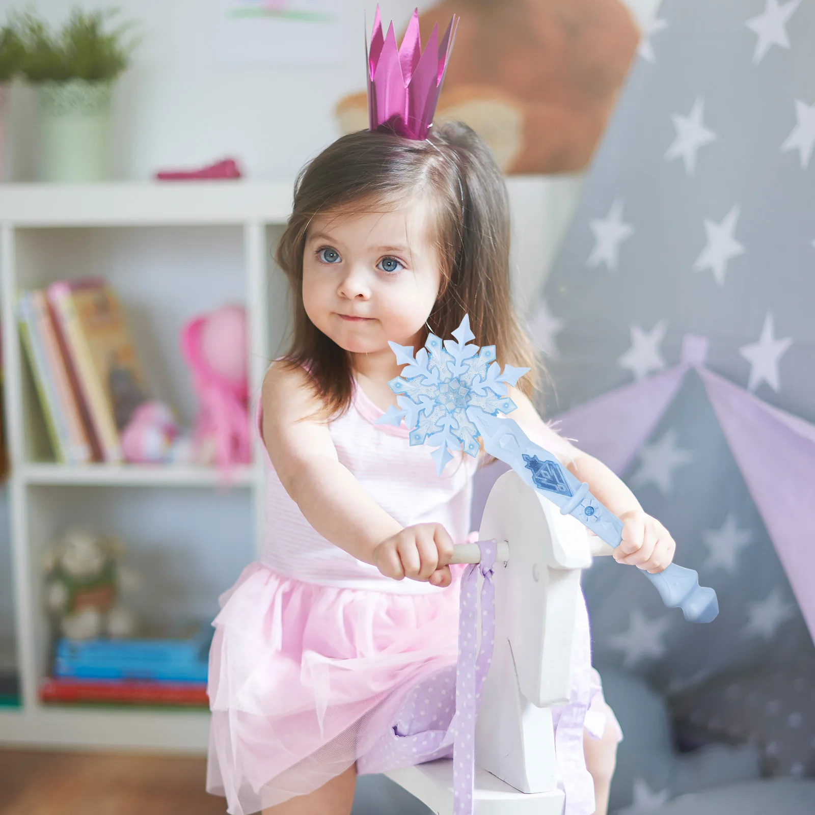

Light Up Girls Birthday Party Light Up Snowflake W Supplies Glowing Princess Role Play Snowflake Toy Kids Toy