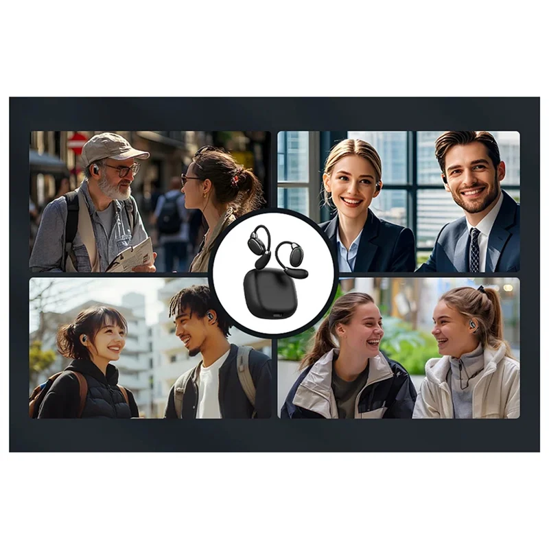 B03B-Language Translator Earbuds Earphones 150 Languages Instant High Accuracy Portable Black