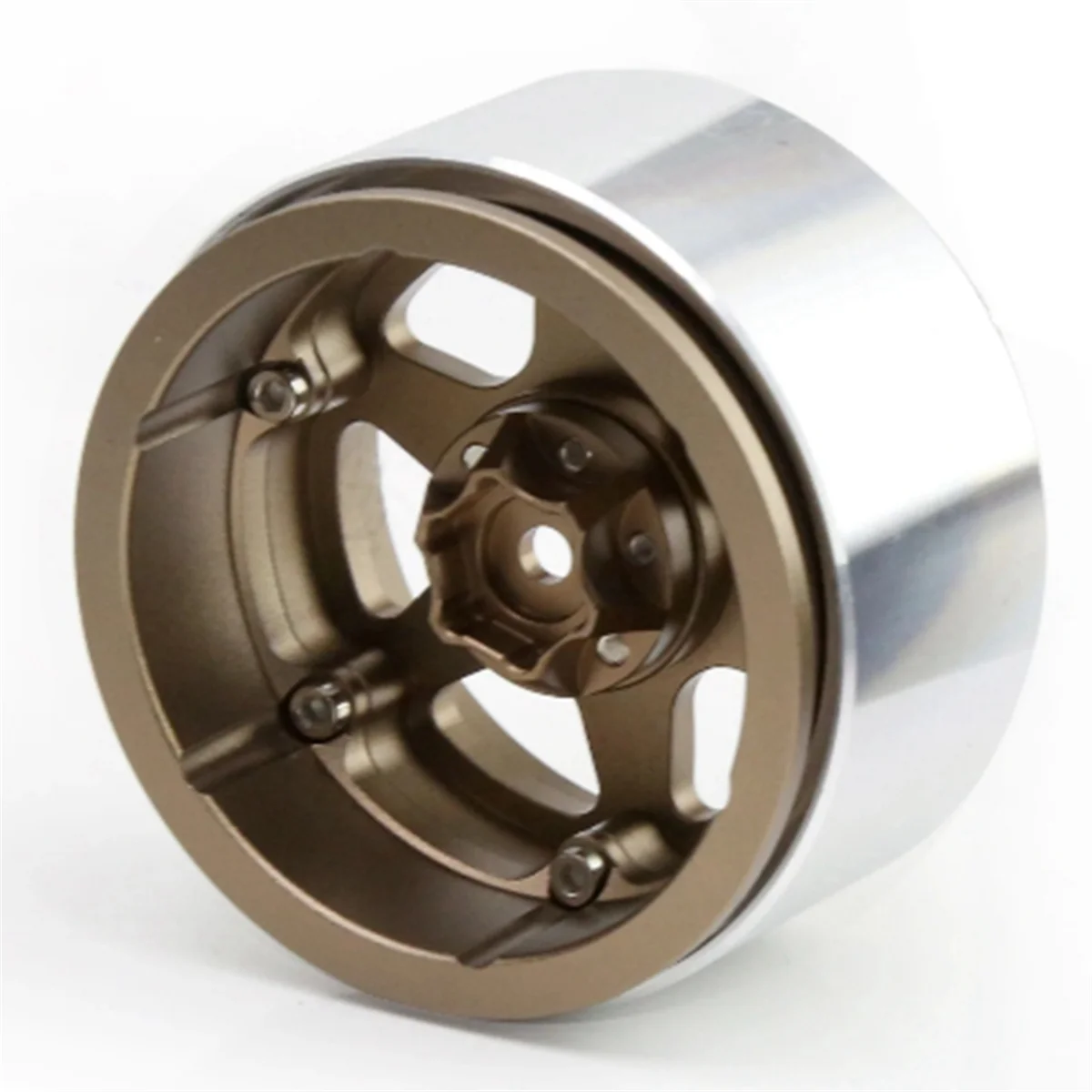 Practical 4PCS 2.2 Inch RC Beadlock Wheels W/Hubs for 1/10 RC Axial Wraith RR10 YETI SCX10 D90 TRX4 CC01 RC Car Upgrade Parts