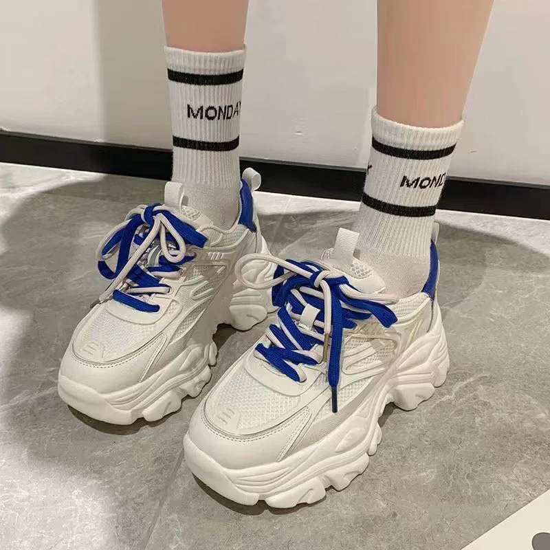 2024 New Retro Women Shoes Spring Platform Shoes Casual Sneakers Versatile Fashion Designer Shoes High Quality Women Sneakers