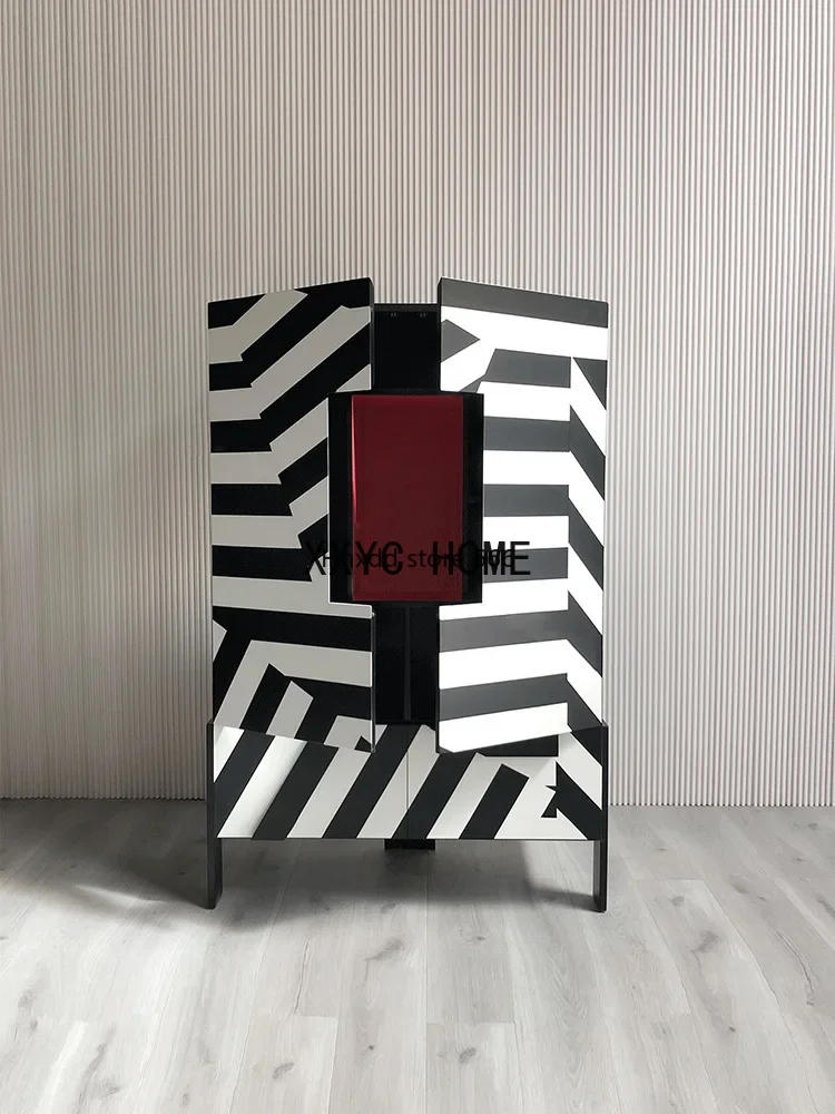 

Modern simple light luxury paint high cabinet