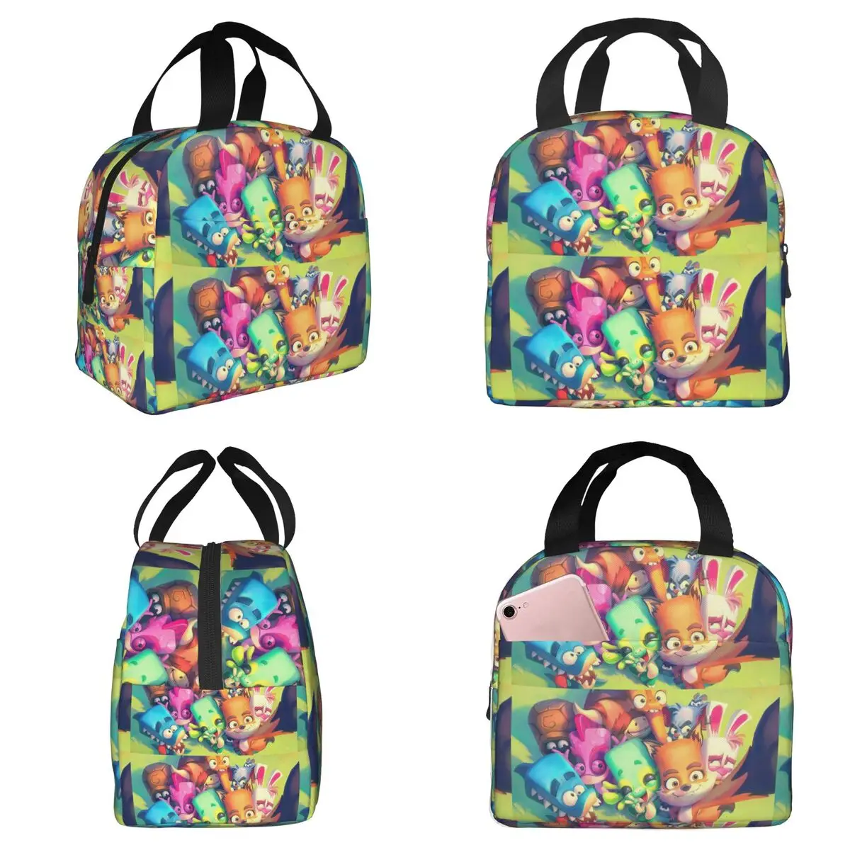 Zooba Friends Insulated Lunch Bag for Kids School Cooler Thermal Food Box Tote Leakproof Lunch Boxes Container