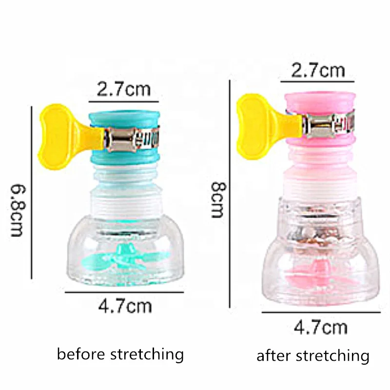 Grifo de cocina retráctil con filtro de boquilla de 360 grados, filtración de carbón activado, a prueba de salpicaduras, para el hogar, JS43