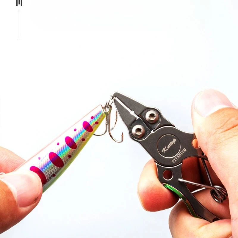 سبائك التيتانيوم لويا كماشة نسخة الصيد البحري حلقة مفتوحة قطع الأسلاك الضغط أنبوب الألومنيوم هوك اختيار المشبك هوك اختيار ¥