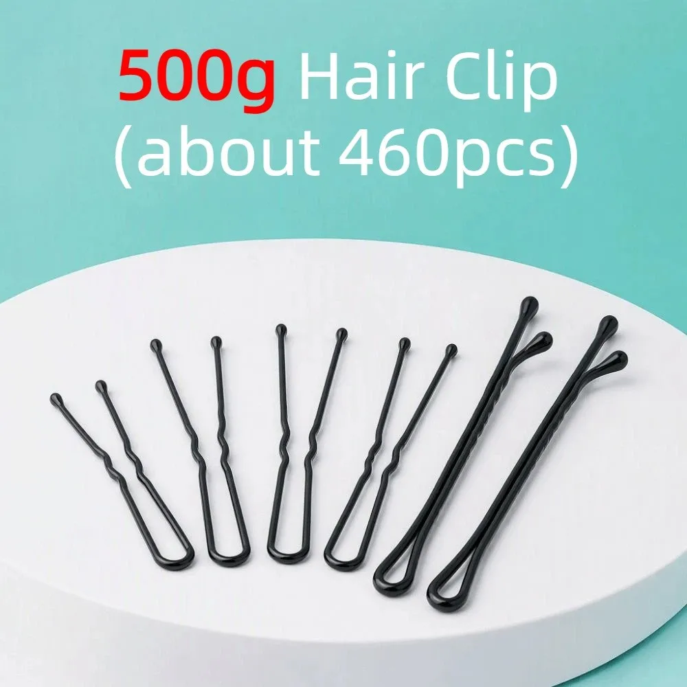 Fashion 500g Black Hair Clips Metal Invisible U-Shaped Bobby Pin Wavy Thickened U-Shaped Hairpins Salon 3