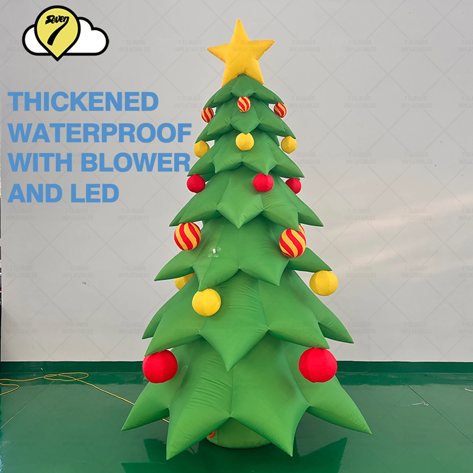 2025 4M/6M/8M de alto nuevo diseño gigante Navidad inflable árbol de Navidad luces LED impermeable disfraz vacaciones decoraciones al aire libre