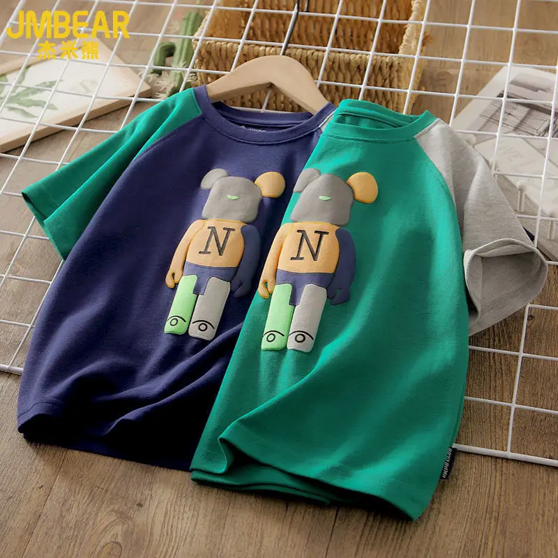 

Children's wear boys summer wear short sleeve T-shirt handsome middle and older children' T-shirt 8 boys cartoon half sleeve top