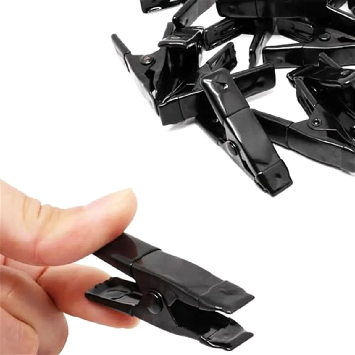 20 Small Metal Clips/Spring Clips for A Black 2-Inch Background Balloon Arch.