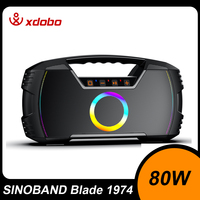 XDOBO SINOBAND Blade 1974 80W  Bluetooth Speaker Deep Bass with RGB Light Waterproof Subwoofer Hi-Fi System Soundbar