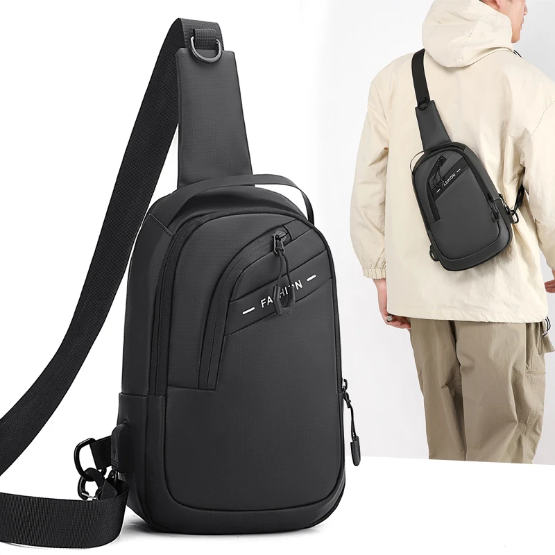 

Нагрудная сумка, мужская сумка через плечо на одно плечо, большая вместимость, для спорта на открытом воздухе, для отдыха, модная маленькая сумка на плечо, мужской рюкзак