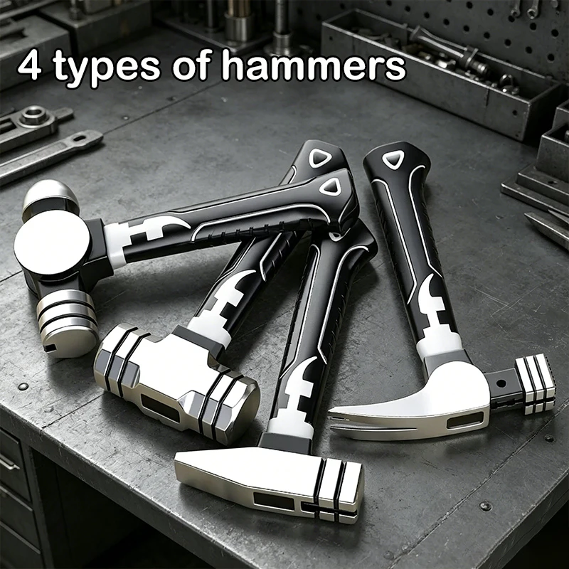 Mini Claw HammerSmall Hammer Head Fitter Hammer Octagonal Hammer Multifunctional Integrated Nail Hammer Woodworking Hammer