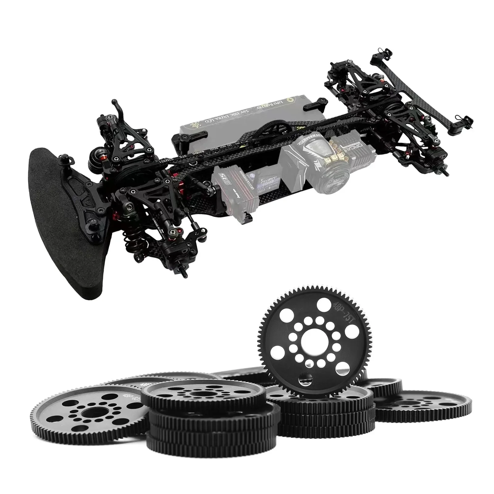 3Racing Sakura S XI/XIS/CS/D4/D5 1/10 RC Car Upgrade POM 48P Stirnradsatz (75T 78T 82T 85T 88T 90T) Hochleistungsfähiges, langlebiges Pa – Detail 4
