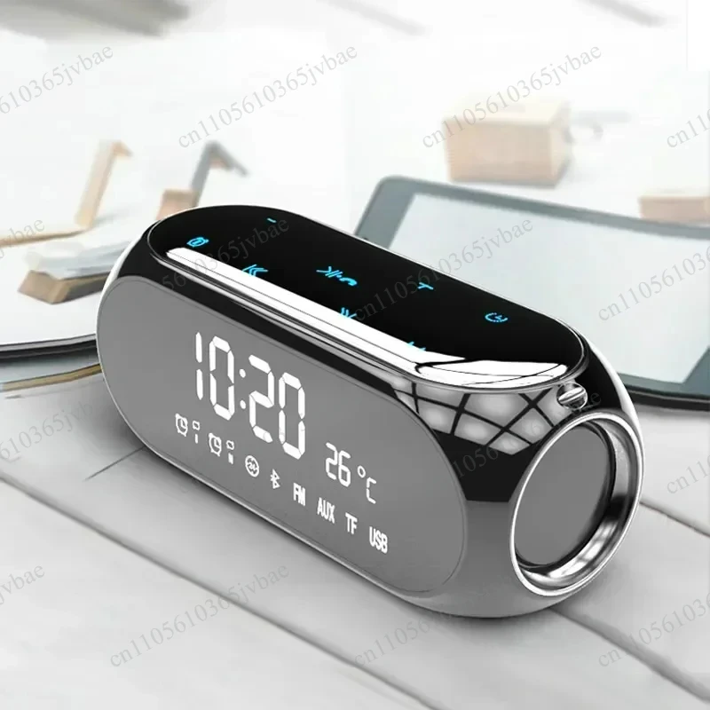 Mobile Computer Alarm Clock Digital Radio Receiver Portable Home Desktop Clocks Wireless Bluetooth Speaker
