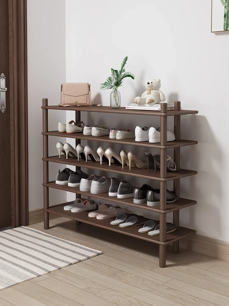 

there is a household multi-storey economical indoor good-looking solid wood simple small shoe cabinet storage artifact