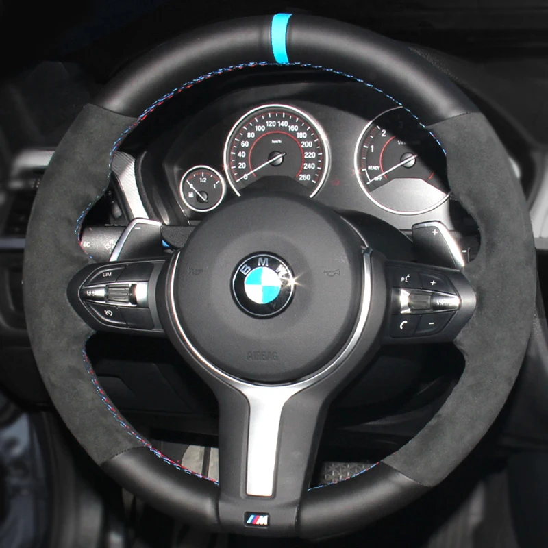 

DIY Hand Sewing Car Steering Wheel Cover for BMW X1 X2 X3 X4 X5 X7 525 320li Car Genuine Leather Interior Accessories