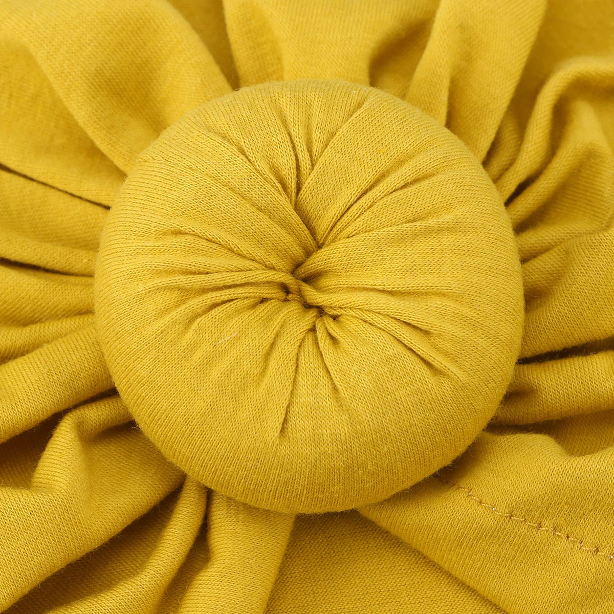 

Infant Turban Baby Turban Headbands Bohemian Knot Wrap Hat Yellow Newborn Cotton Baby Headband for Birthday Shower Outdoors