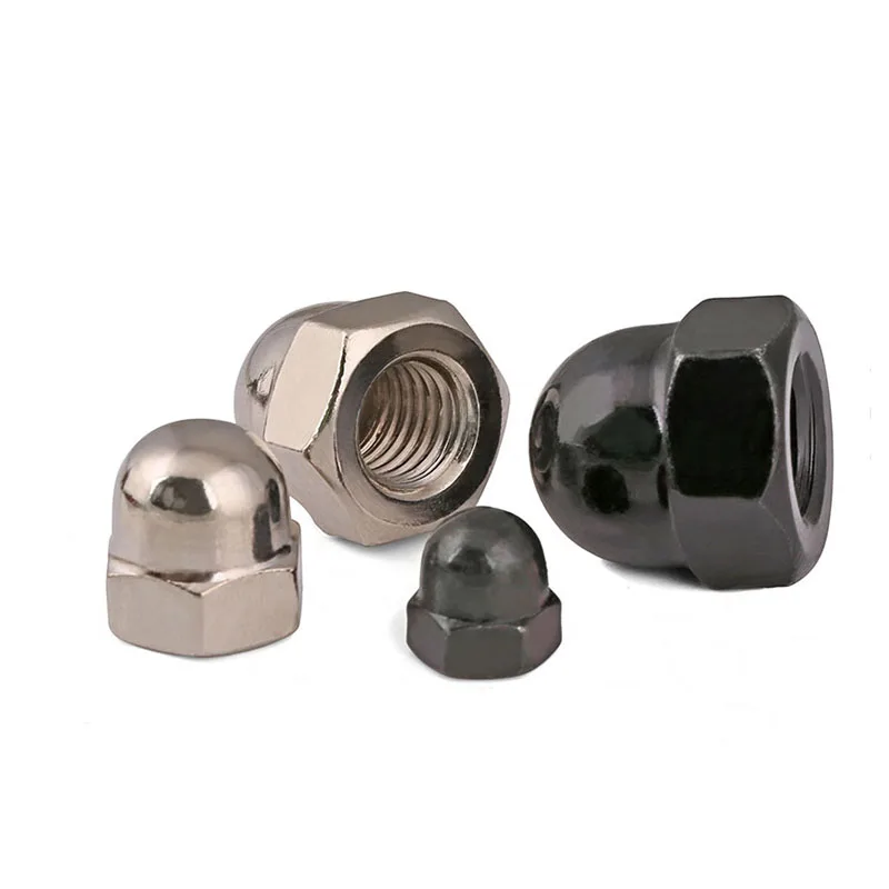 5/10/20/30/40pcs Acorn Cap Nut M3 M4 M5 M6 M8 M10 M12 Carbon Steel Hex Decorative Cover Dome Cap Nuts Blind Covers Nuts