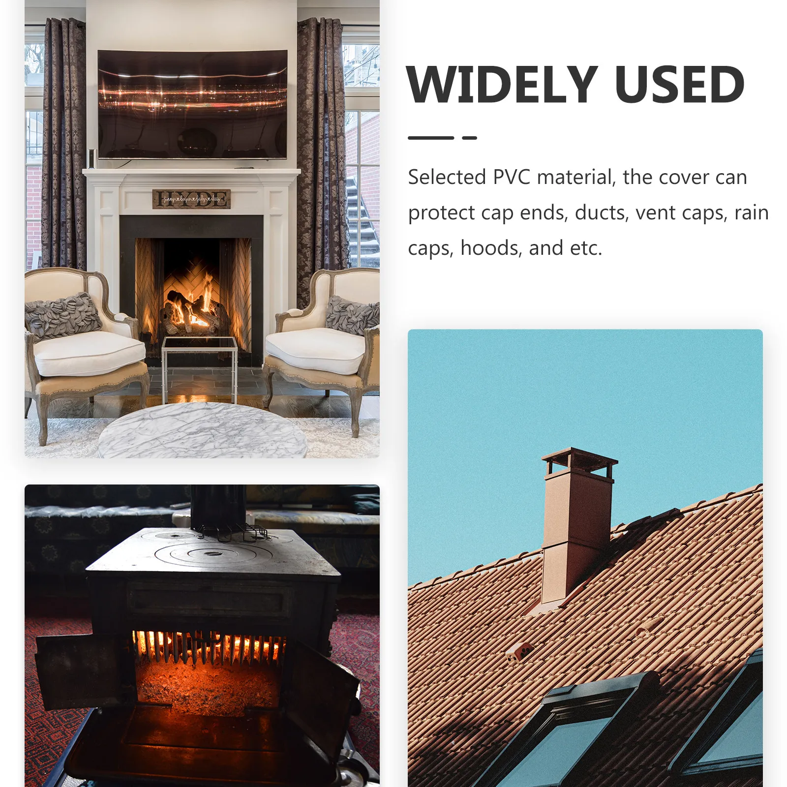 

Вентиляционная крышка для дымохода 110-160 мм из ПВХ, водонепроницаемая, пылезащитная, от птиц, для защиты дымоходных труб и вентиляционных отверстий на крыше