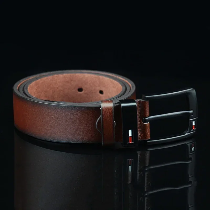 حزام للرجال 2024 تصميم العلامة التجارية الفاخرة الشهيرة بولي Leather الجلود الكلاسيكية سبيكة دبابيس مشبك أحزمة وسط فاسق للجينز الترفيه حزام