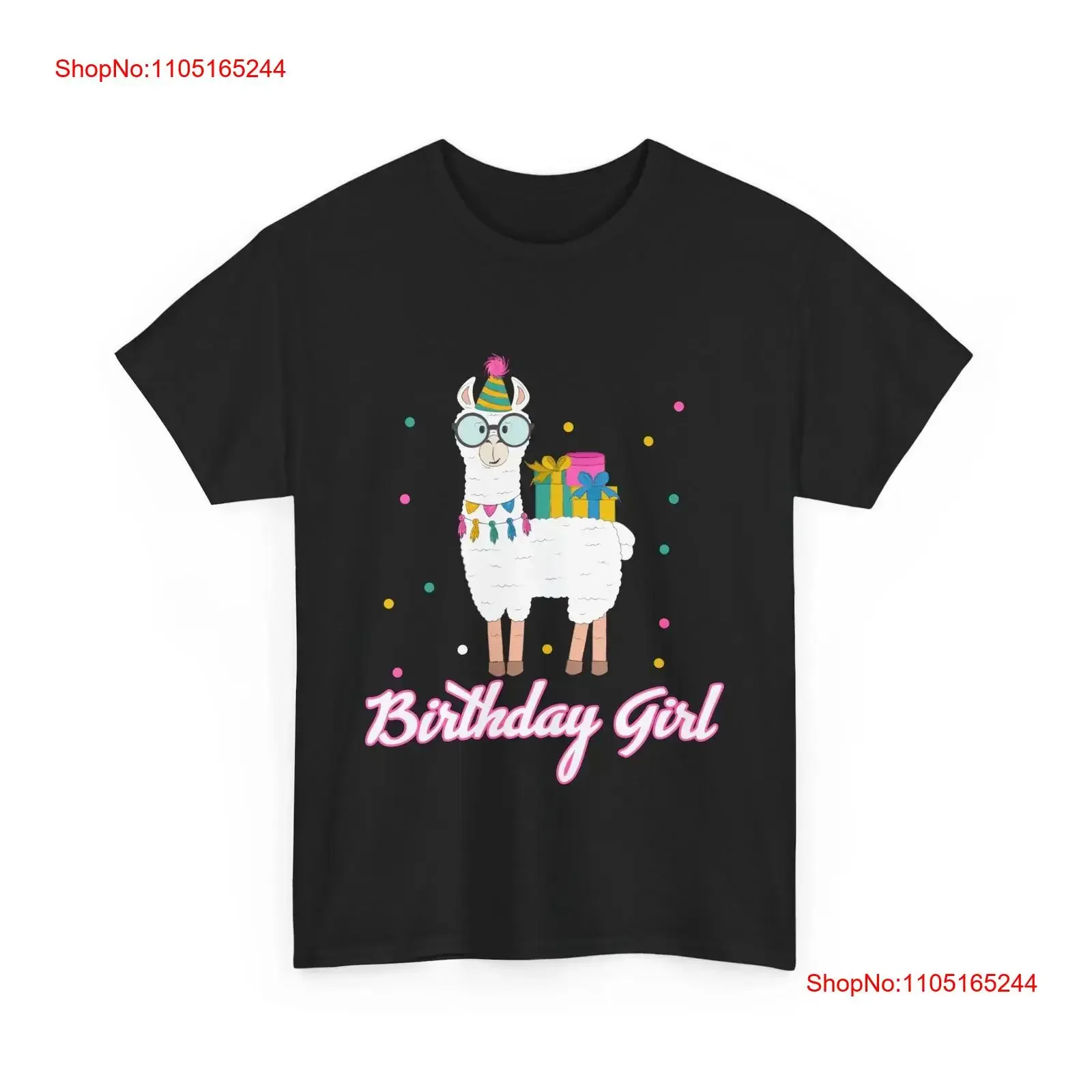 

Llama T Shirt Birthday Girl Animal Lovers Girls Women vintage Washed designer clothes streetwear homme Top For Everyday Wear