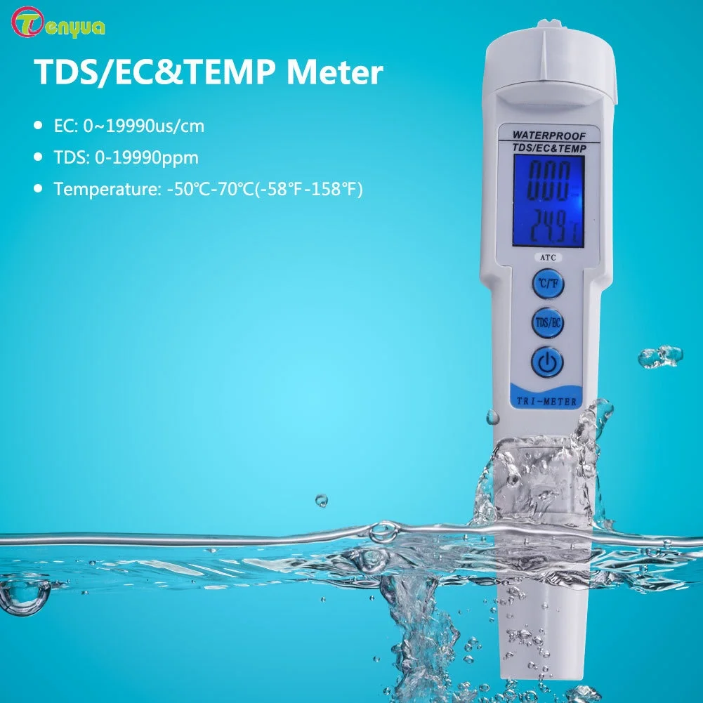 

Multi-parameter 3 in 1 TDS tester EC/TDS-616 Water meter EC temperature Monitor for Aquarium Drink Water Quality
