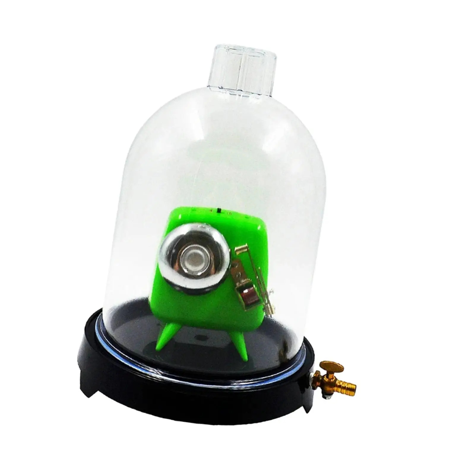 Scientific Experimental Clear with Base Lab Vacuum Hood Sound Physics Demonstration Vacuum Bell Jar Set for Laboratory Classroom