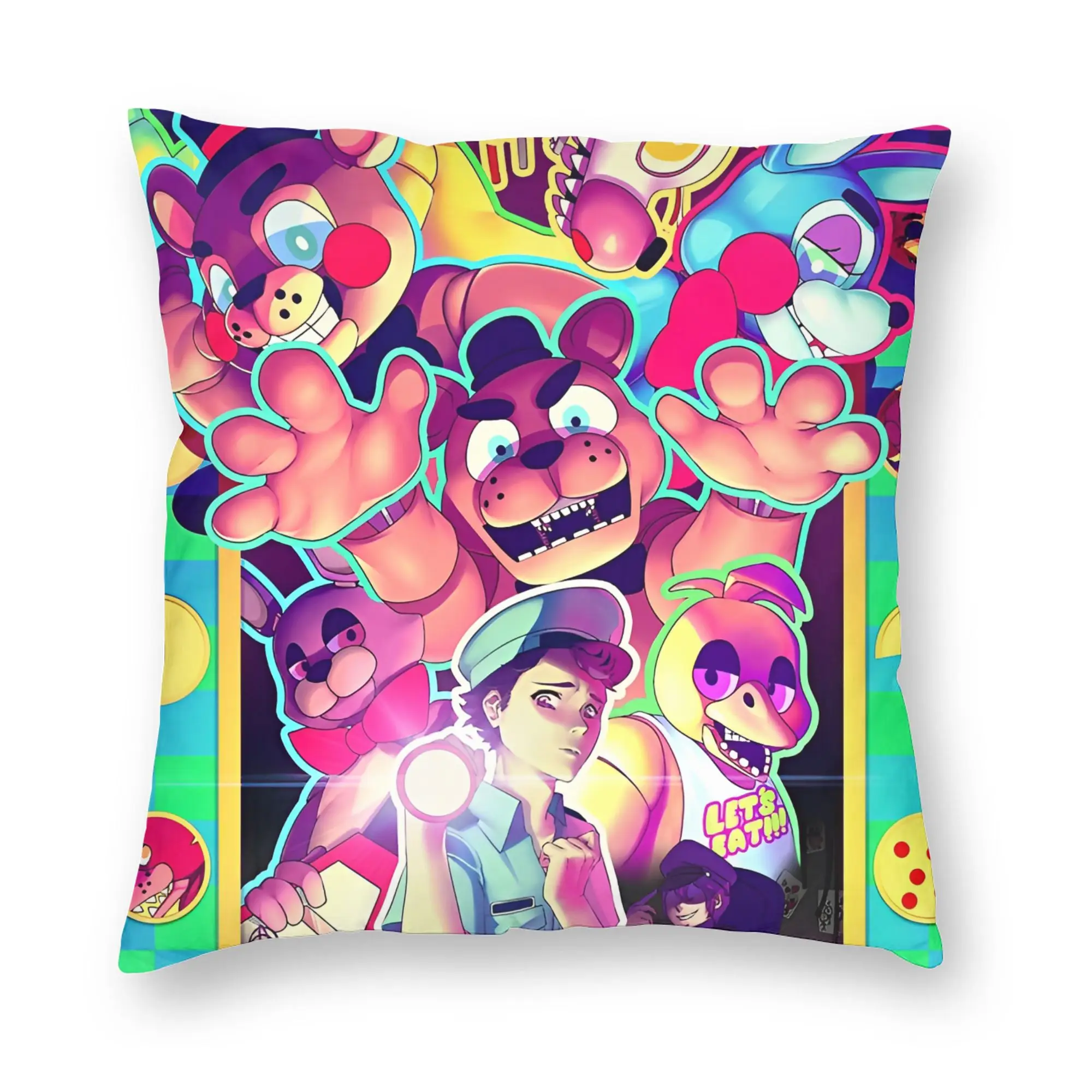 Five Nights Horror Game Pillowcase Printed Polyester Cushion Cover Decorations  Pillow Case Cover Seater Zippered 40*40cm