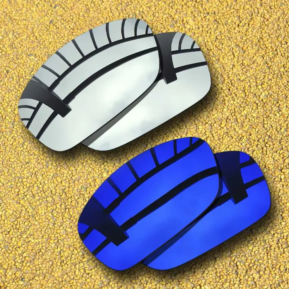 

(Silver Mirrored Coating+Purple Mirrored) 2-Pairs Polarized Replacement Lenses for-Oakley Hijinx 100% UVA & UVB Protection