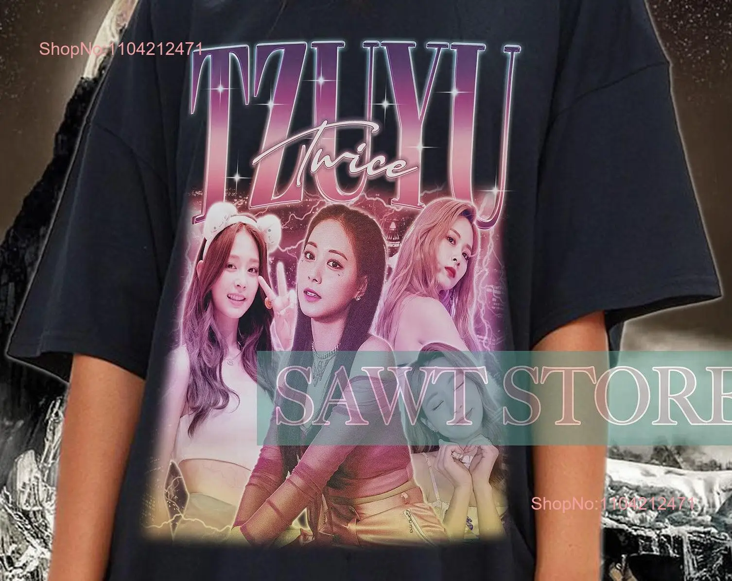 Twice Tzuyu Bootleg T shirt Kpop Merch Clothing For Her And Him Rap Hip Hop long or short sleeves