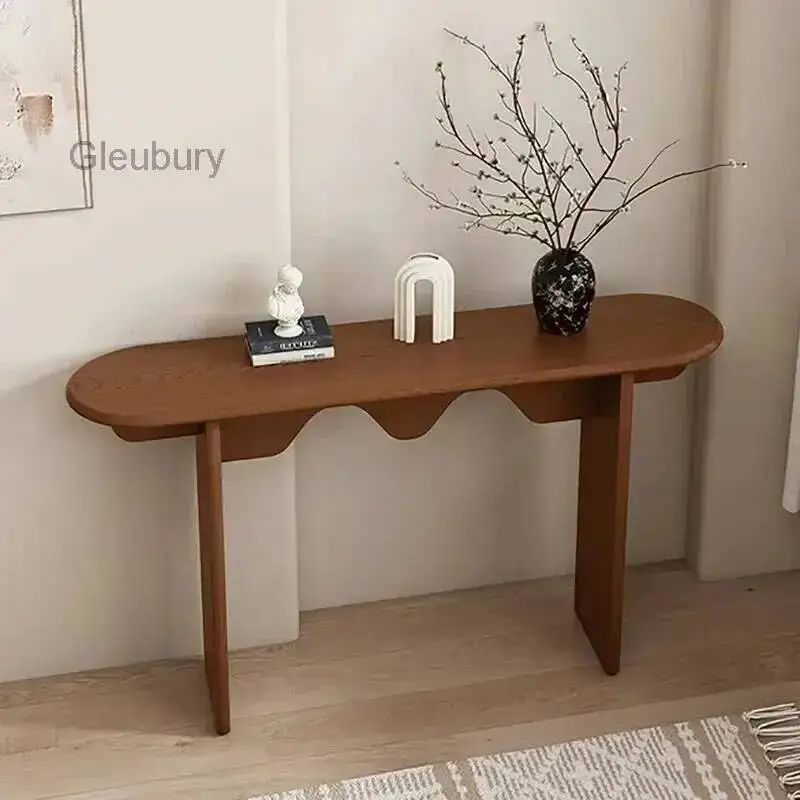 Mesas Consola Francesas de Estética Única, Mesas Consola Estrechas y Delgadas de Diseño Vintage, Consola de Diseño Bonito para Recibidor, Muebles para Sala de Estar