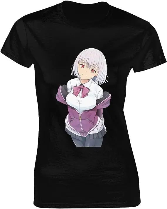 

Ssss Anime Gridman Shirt Women's Fashion Short Sleeve Cotton T Shirts Quick Dry Pattern Custom Tee Tops Black