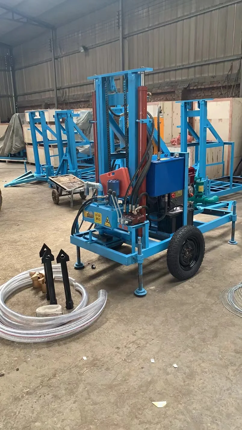

Customized Small Portable 100m 200m Crawler Deep Well Drilling Rig Machine Mud Pump Exploration Shllow Well Drilling Rig
