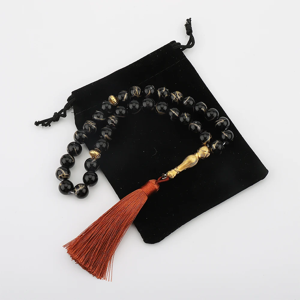 Crystal Glass Tasbih Prayer Beads 33 Muslim Rosary Islamic Prayer Beads Bracelet With Tassel For Women Jewelry Accessories Gift