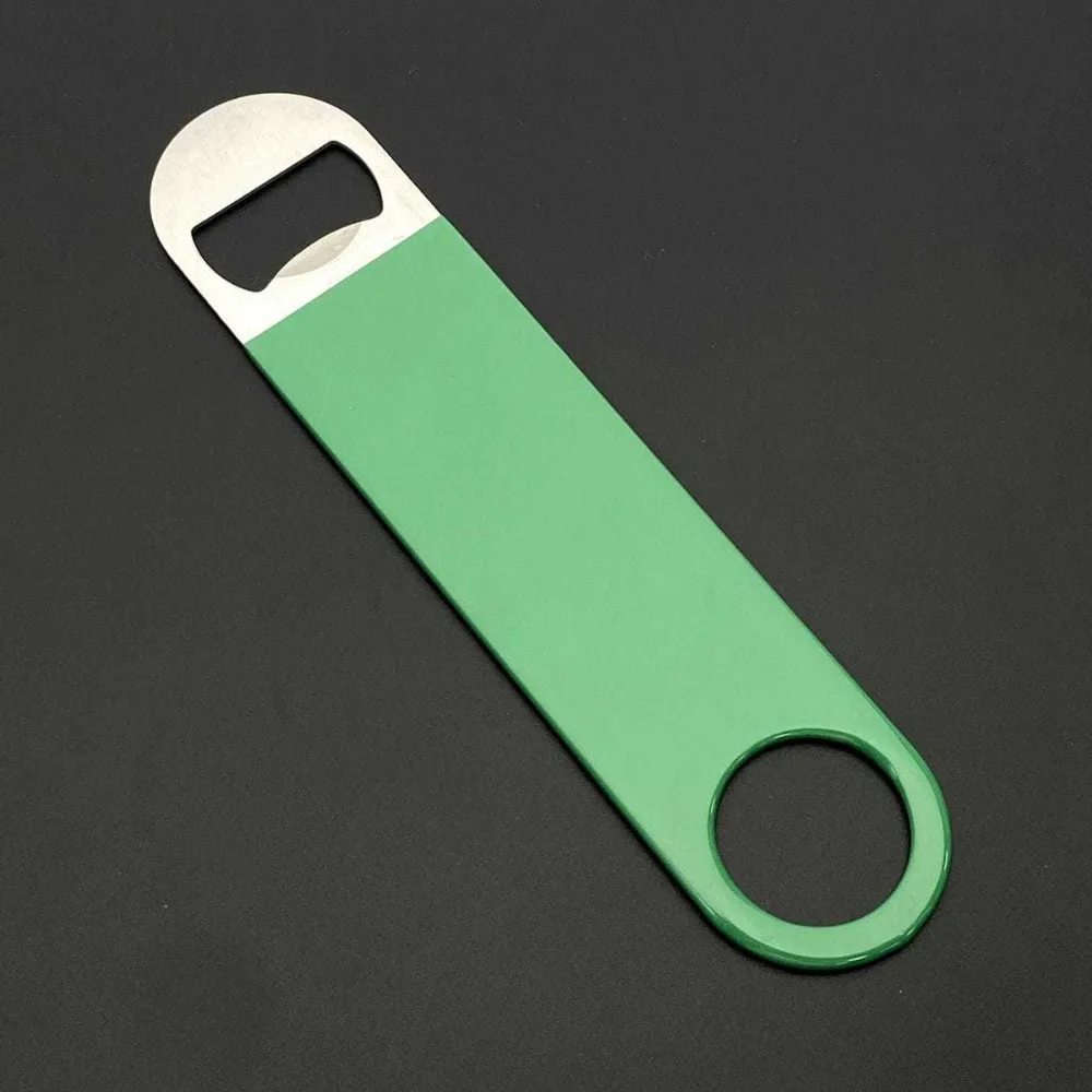 Bartender Beer Bottle Opener Flat Speed Open Rubber Coated Stainless Steel Mini Durable Bar Blade Kitchen Tool Keychain Gifts view 6