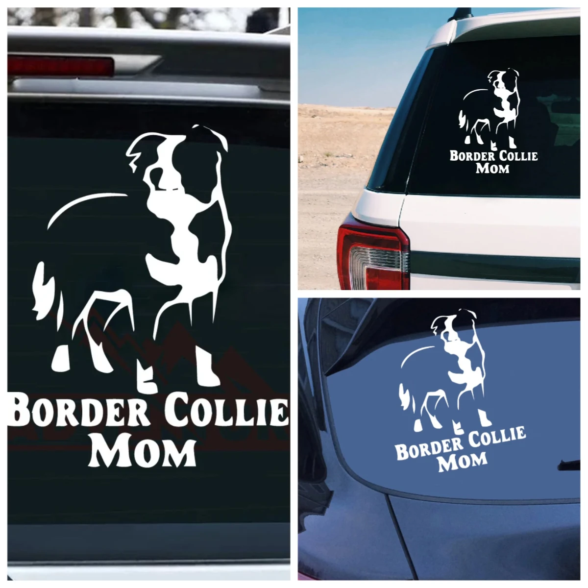 

High-Quality Border collie mom Car Decals – Customizable Dog Designs Perfect for Lovers | Animal-Inspired Automotive Accents