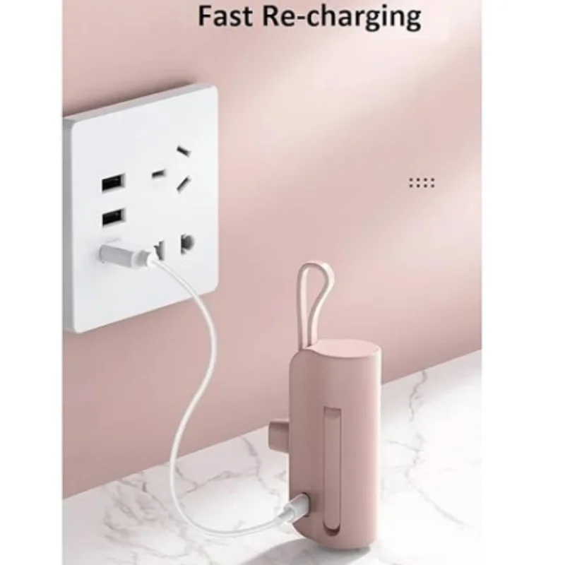 Mini Portable Charger Power Bank for iPhone, with USB C Cable. Fast Charging Battery Pack Charger Portable Emergency Phone Charg