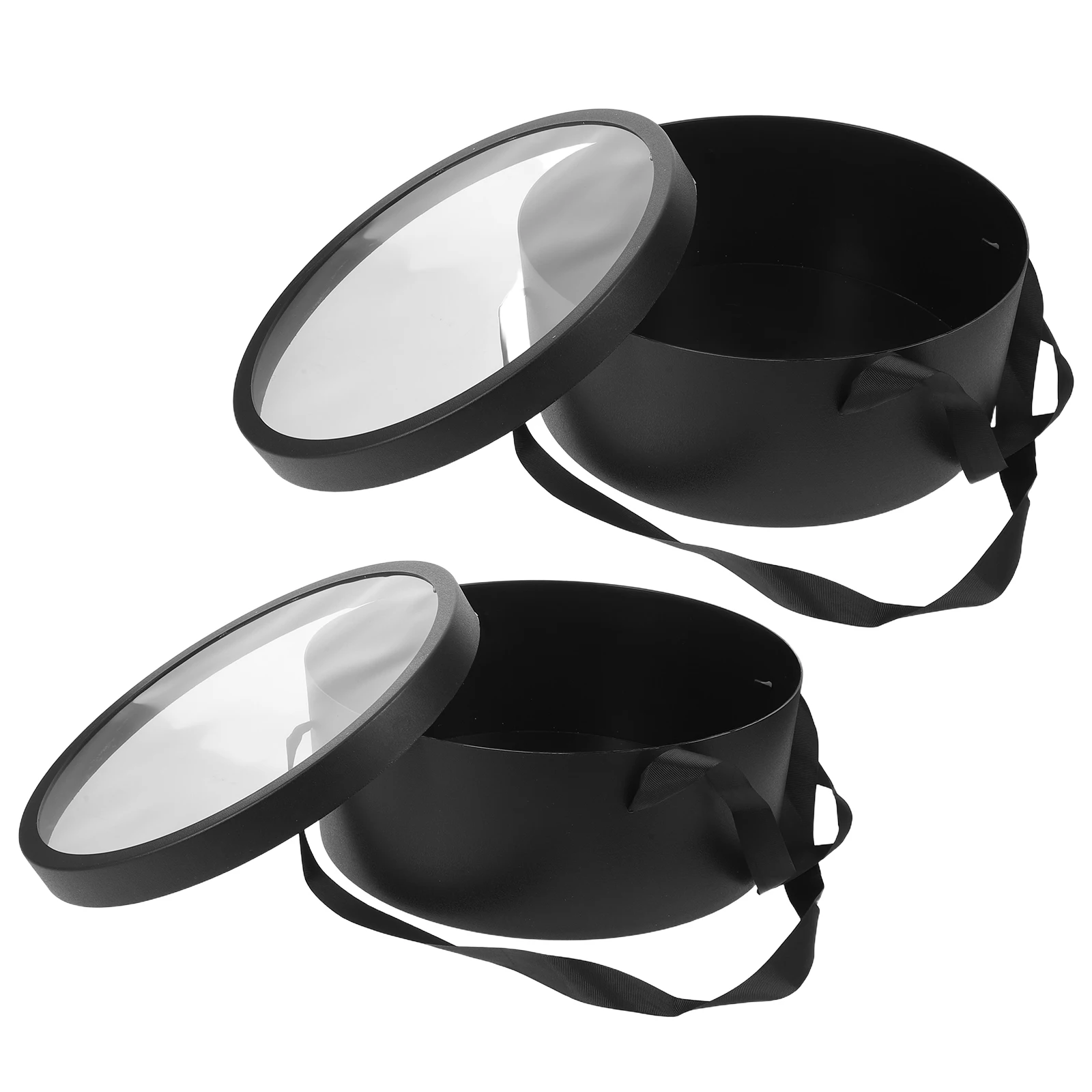 2 stuks ronde fruitbloem geschenkdoos handig draagbaarheid lange steel bloemstuk koffer voor feesten voorstellen bruiloften