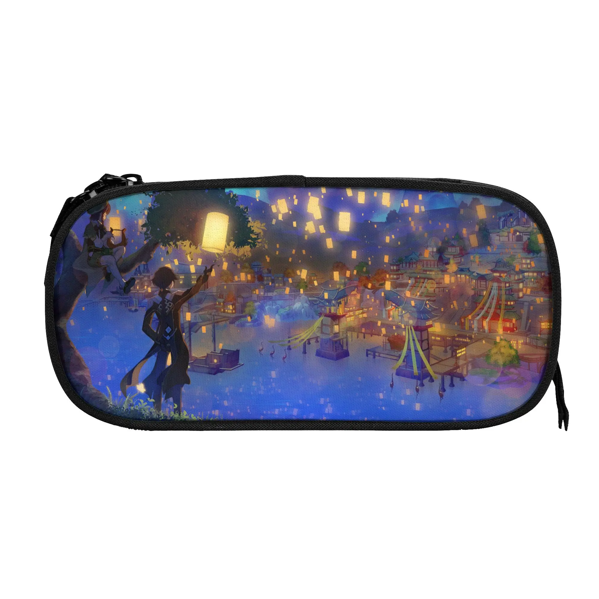 Genshins Impact Anime Manga Pencil Case Fashion Catoon Game Anime Pen Box Bags Student Students School Pencilcases